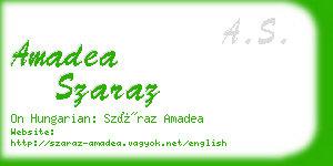 amadea szaraz business card